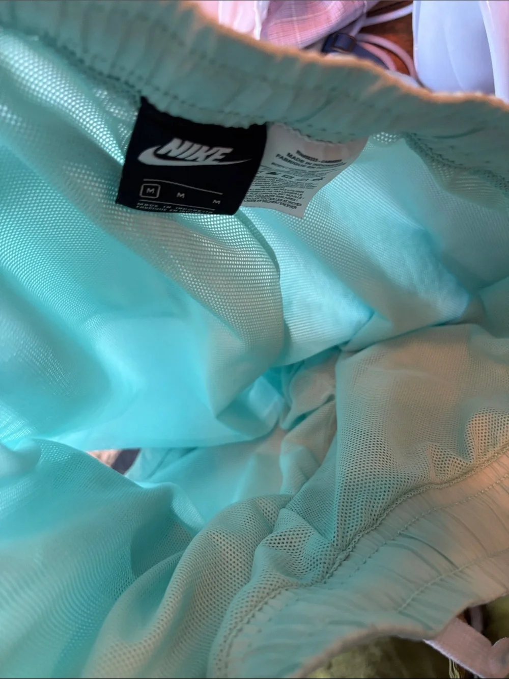 NIKE Sportswear Medium Swim Trunk Nylon Lined Mint Green Mens